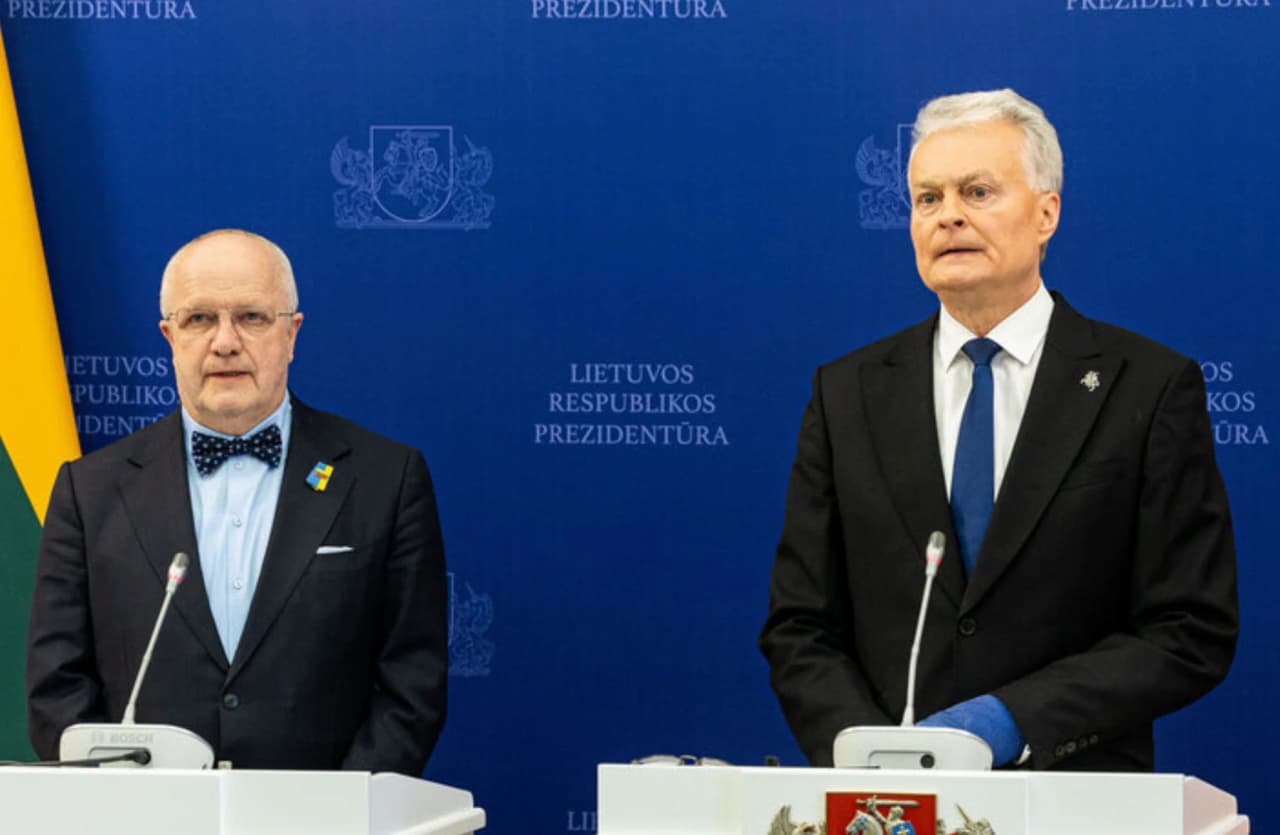 Lietuvos lyderiai – Seimo pirmininkas Juozas Olekas ir prezidentas Gitanas Nausėda