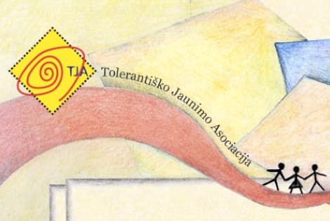 Tolerantiško jaunimo asociacijos internetinio tinklalapio fragmentas.