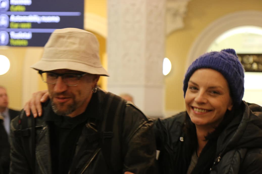 Robert Henke ir pirmoji pripuolusi fanė. Nuotr. E.eu