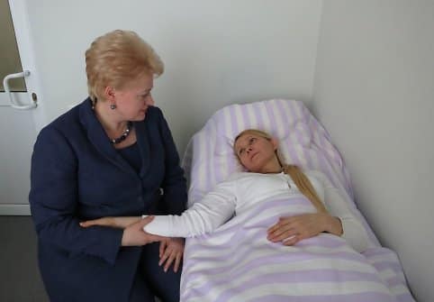 Dalia Grybauskaitė ir Ukrainos disidentė Julija Tymošenko. Nuotr. D. Ulbinaitė.