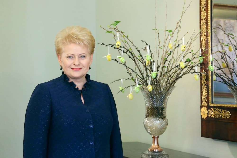 Prezidentės D. Grybauskaitės velykinis sveikinimas. Nuotr. iš president.lt
