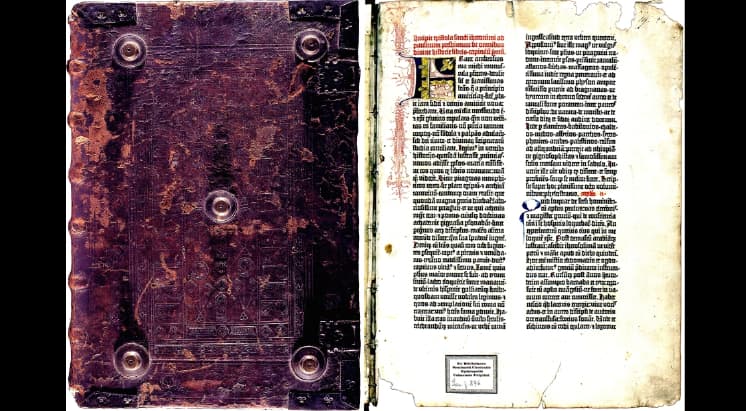 LMA Vrublevskių bibliotekoje eksponuojama GUTENBERGO BIBLIJOS faksimilė