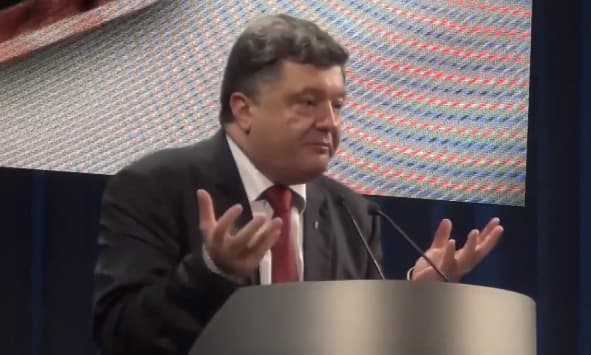 Ukrainos prezidentas P. Porošenka: jie nieko nemoka daryti, o jų vaikai sėdės rūsiuose