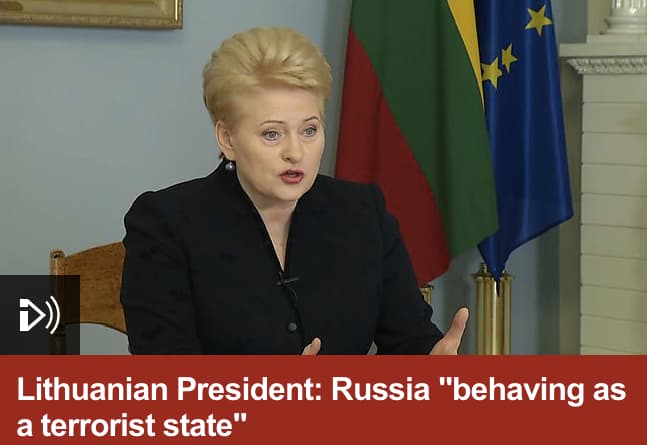 Prezidentė D. Grybauskaitės inteviu BBC: Rusija teroristinė valstybė