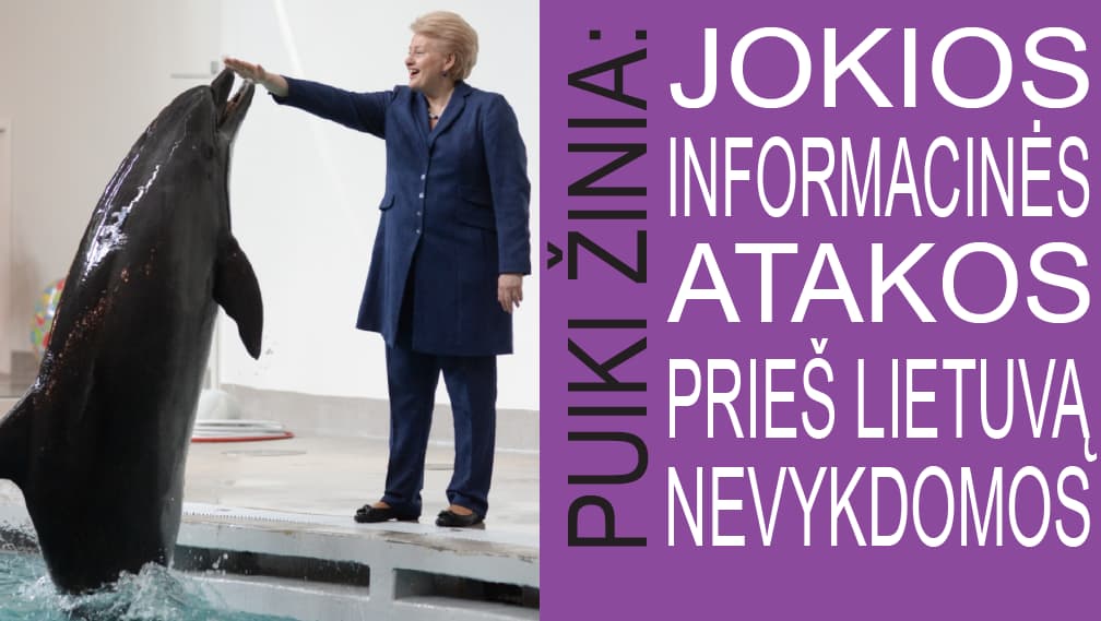Prezidentė neturi nė vieno pavyzdžio apie teroristinės Rusijos informacines atakas