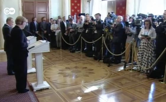 „Deutsche Welle“: A. Merkel V. Putino akivaizdoje pavadino Krymo aneksiją nusikaltėliška