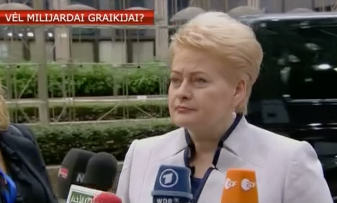 Lietuvos prezidentė Graikijai nesuteikė vilčių