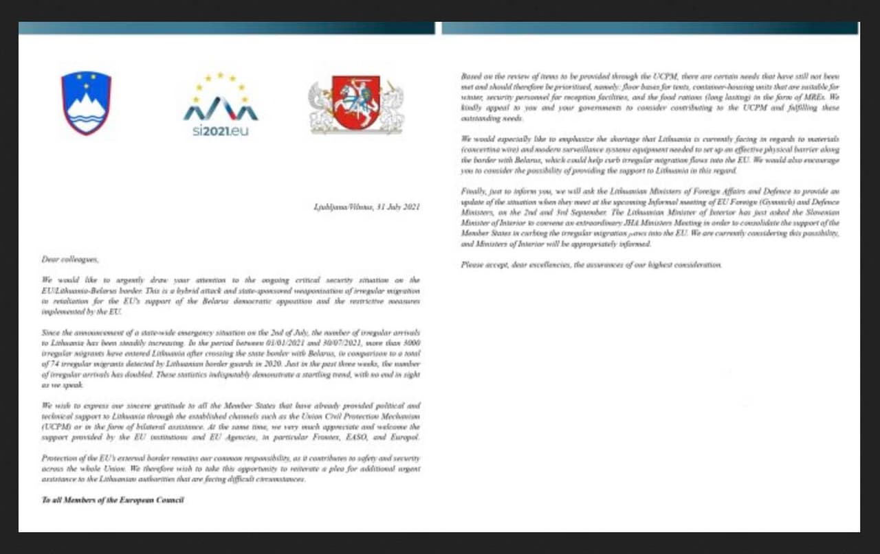 Baltarusijos hibridinės agresijos akivaizdoje G. Nausėda su Slovėnijos premjeru parašė laišką