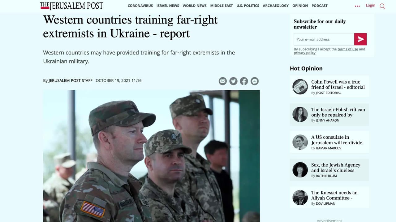 „The Jerusalem Post“ – Vakarų šalys Ukrainoje apmoko kraštutinės dešinės ekstremistus
