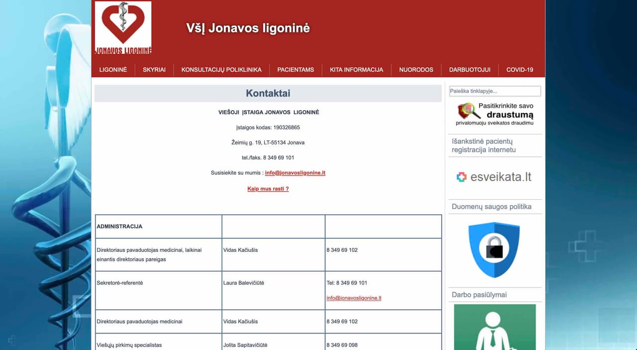 Apie nusikaltimą Jonavos ligoninėje ir po mirties klastojamus dokumentus