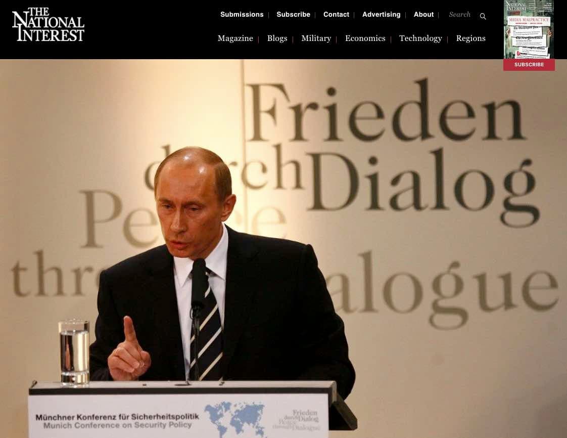 „The National Interest“: ar Putino 2007 metų Miuncheno kalba išpranašavo Ukrainos krizę?