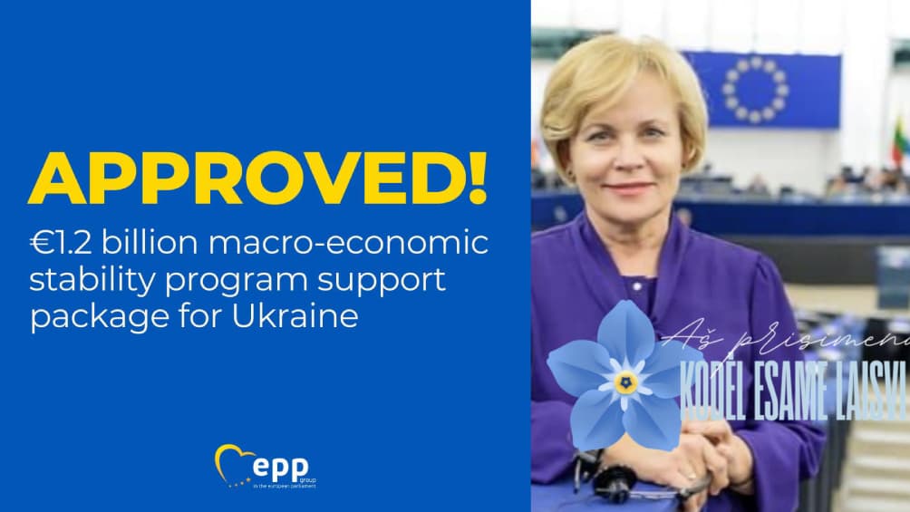 Juknevičienė pranešė, apie iškovotą milžinišką Europos Sąjungos finansinę paramą Ukrainai
