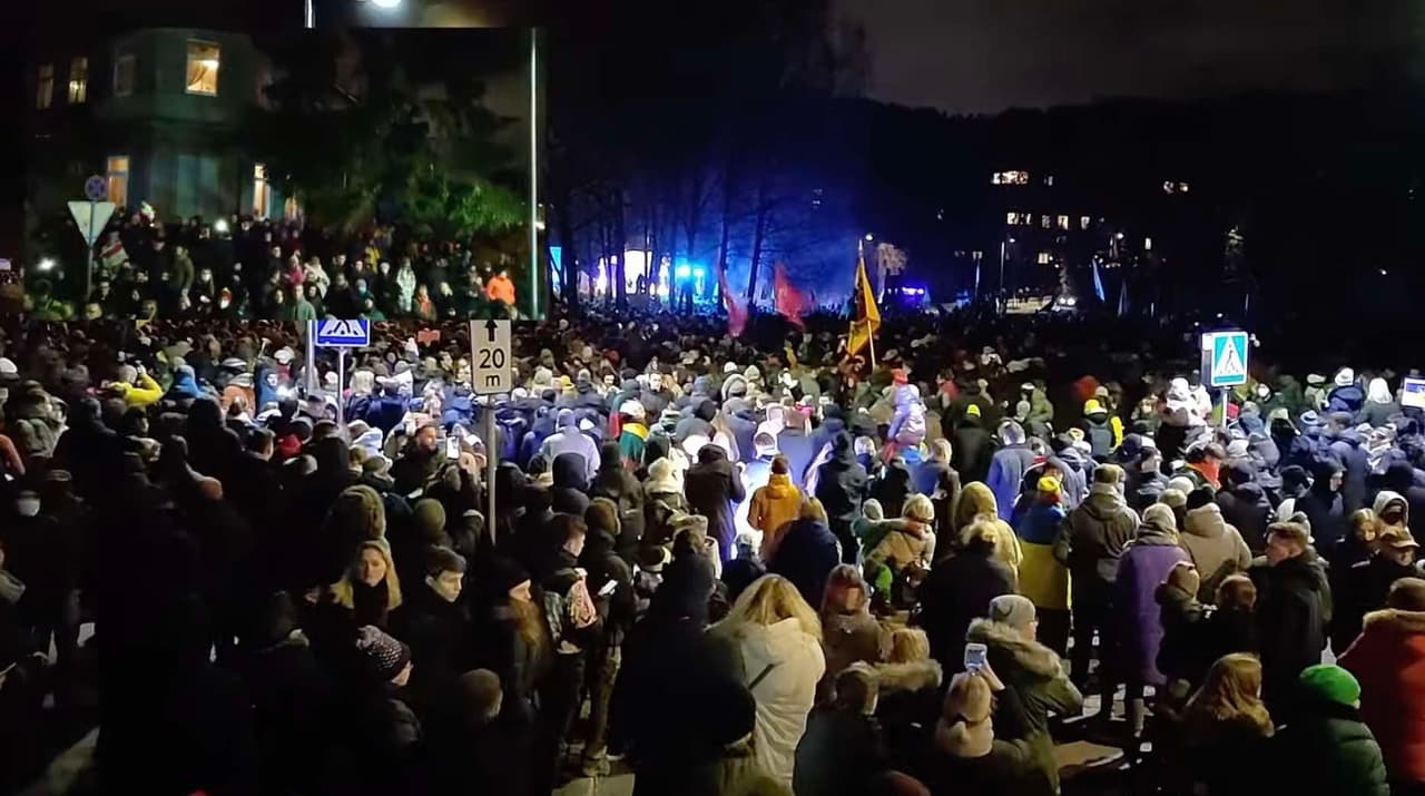 Incidentas taikios palaikymo akcijos Ukrainai metu Vilniaus centre