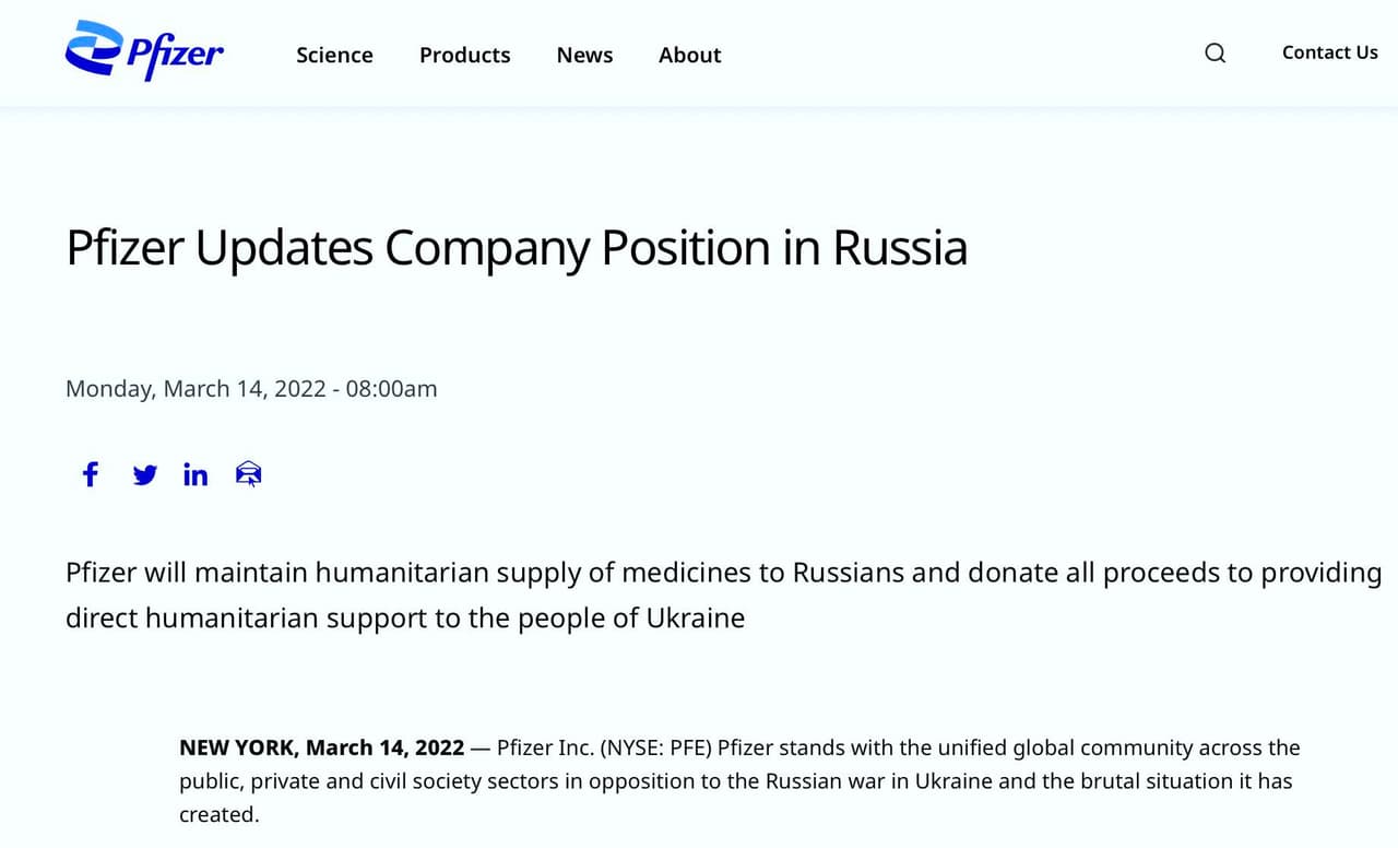 PFIZER kompromisas Rusijoje