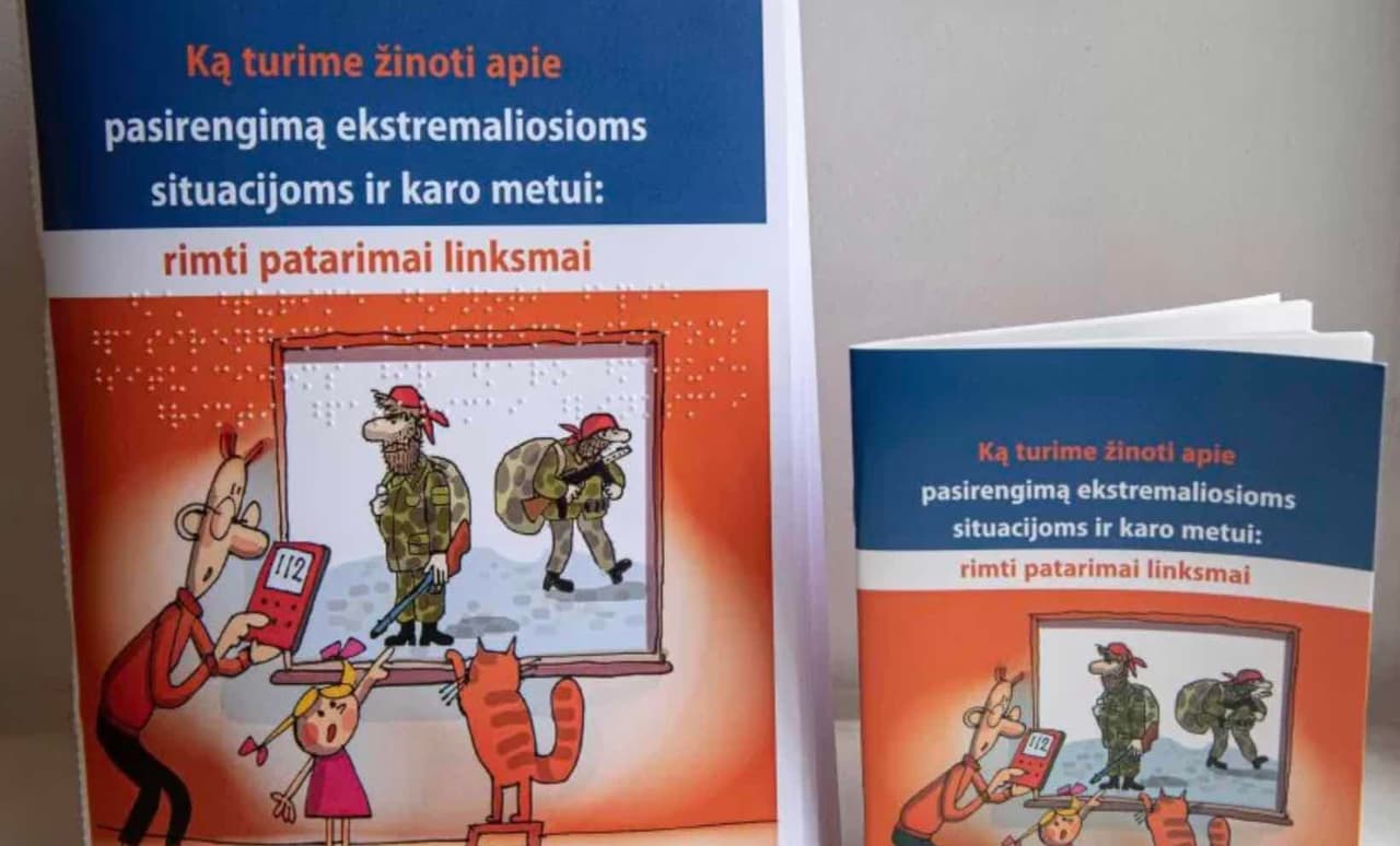 Patarimų rinkinys apie pasiruošimą karui ir ekstremalioms situacijoms – jau Brailio raštu