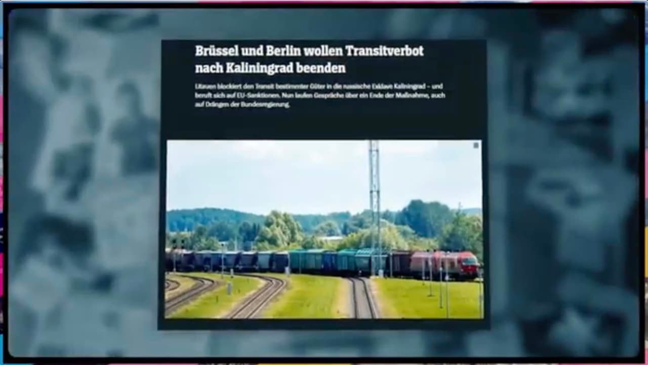 Vokietija nenori suprasti Rusijos tranzito į Kaliningradą blokados, kurią vykdo Lietuva, prasmės