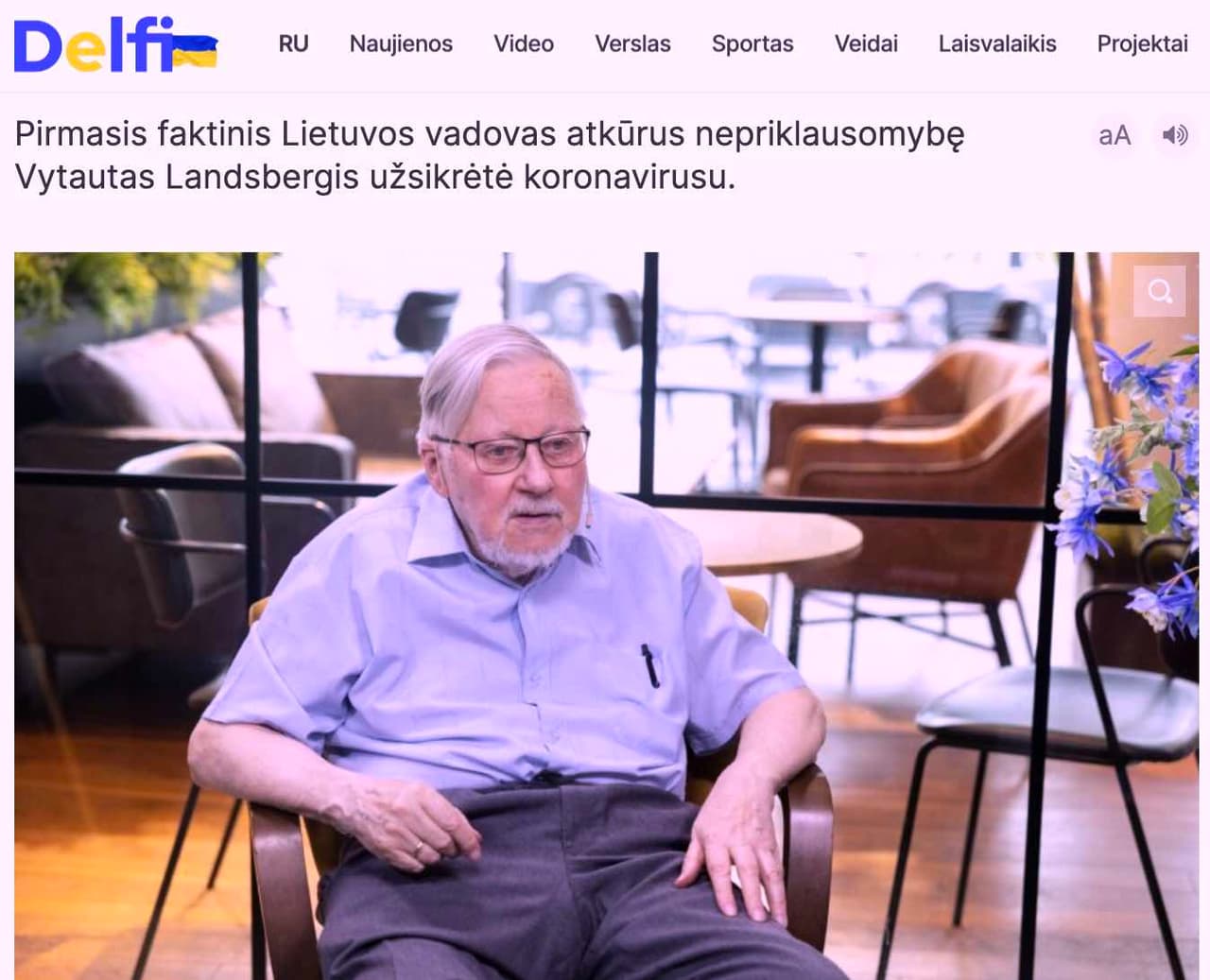 V. Landsbergis nebuvo sustiprintas antra sustiprinamąja doze – atsidūrė ligoninėje