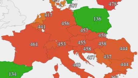 Europos elektros kainos