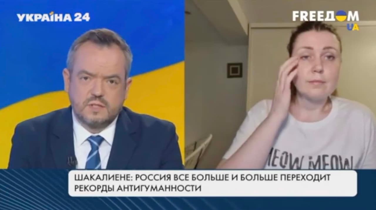 Šakalienė savo žiniomis pasidalino kanale „Ukraina 24“