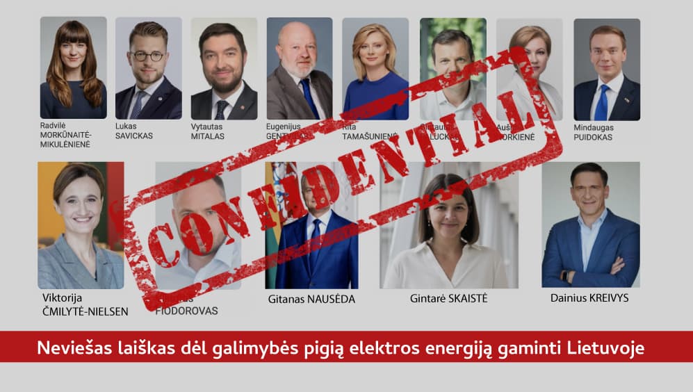 Neviešas laiškas dėl galimybės pigią elektros energiją gaminti Lietuvoje