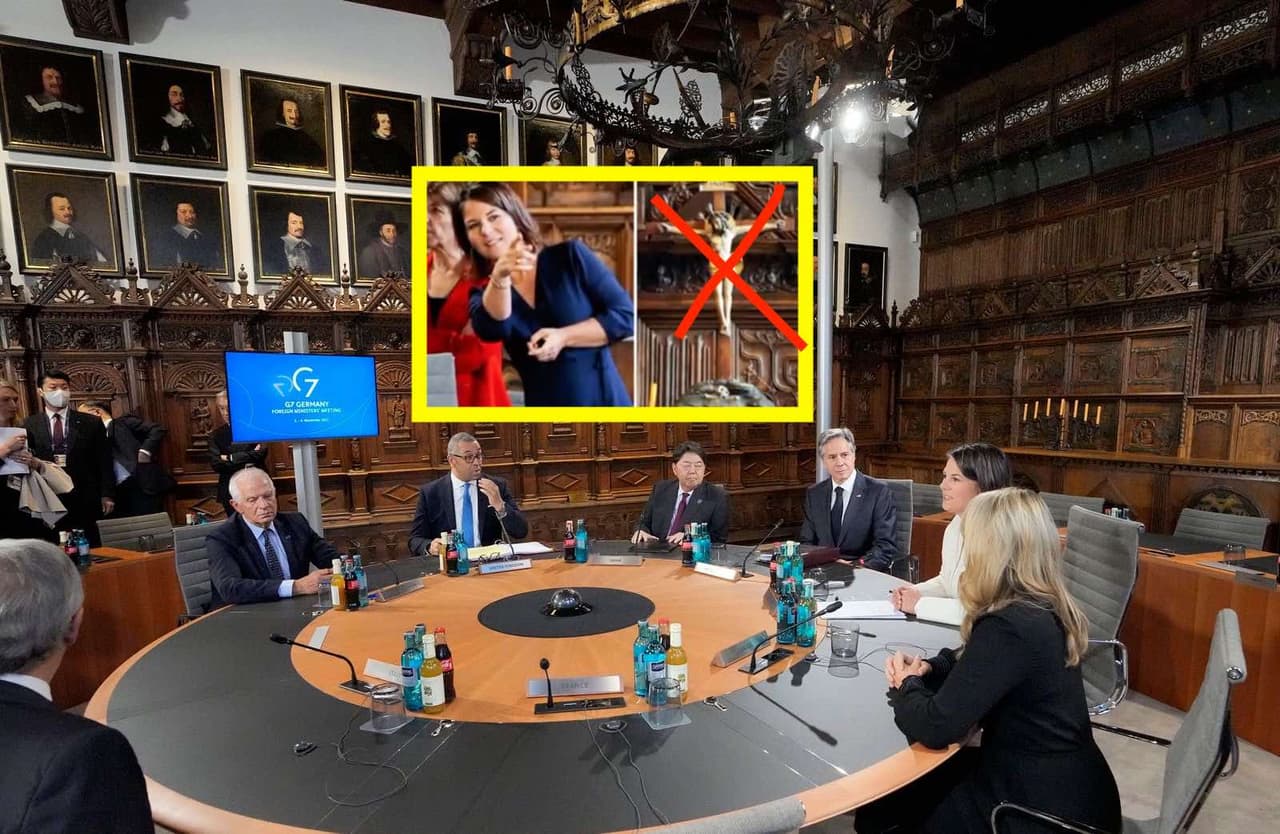 G7 susitikimo vietoje, satanistai nurodė pašalinti velniop kryžių – nurodymas buvo įvykdytas