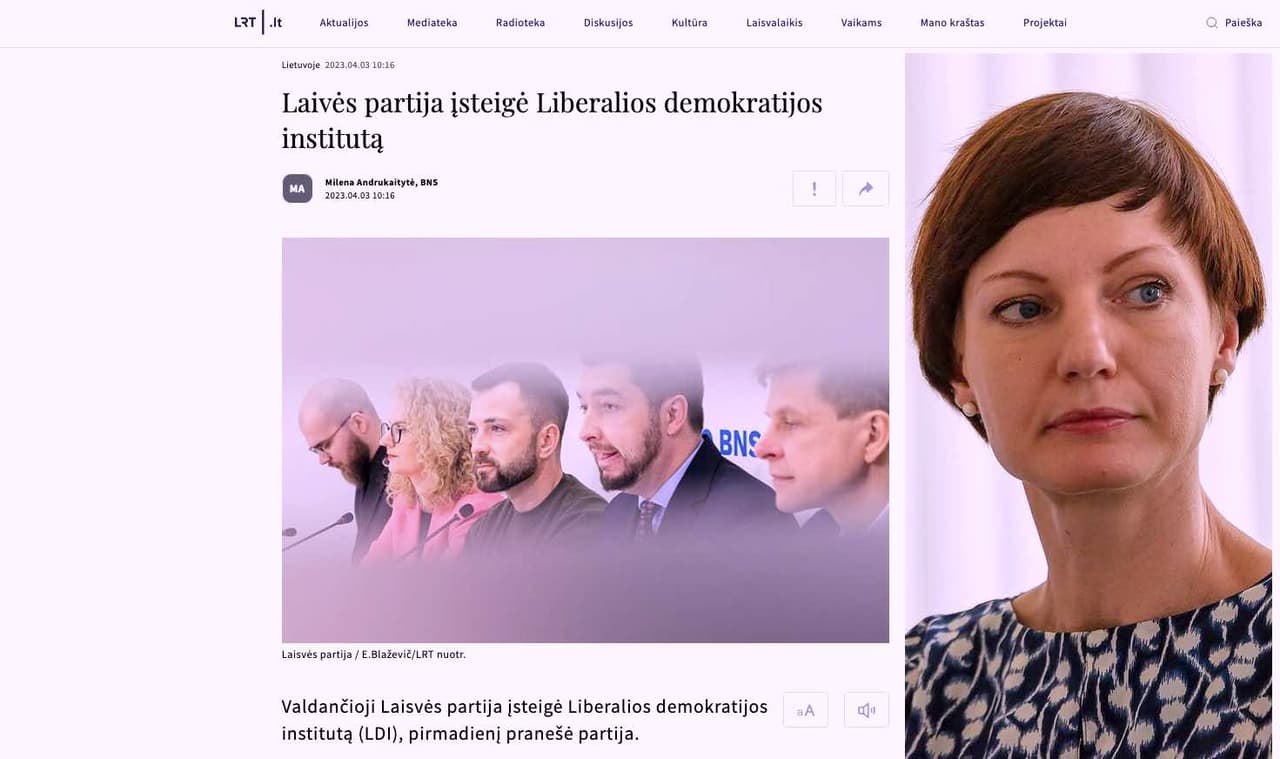 Laisvės džiaugsmo partija padėjo pamatą – įsteigė institutą
