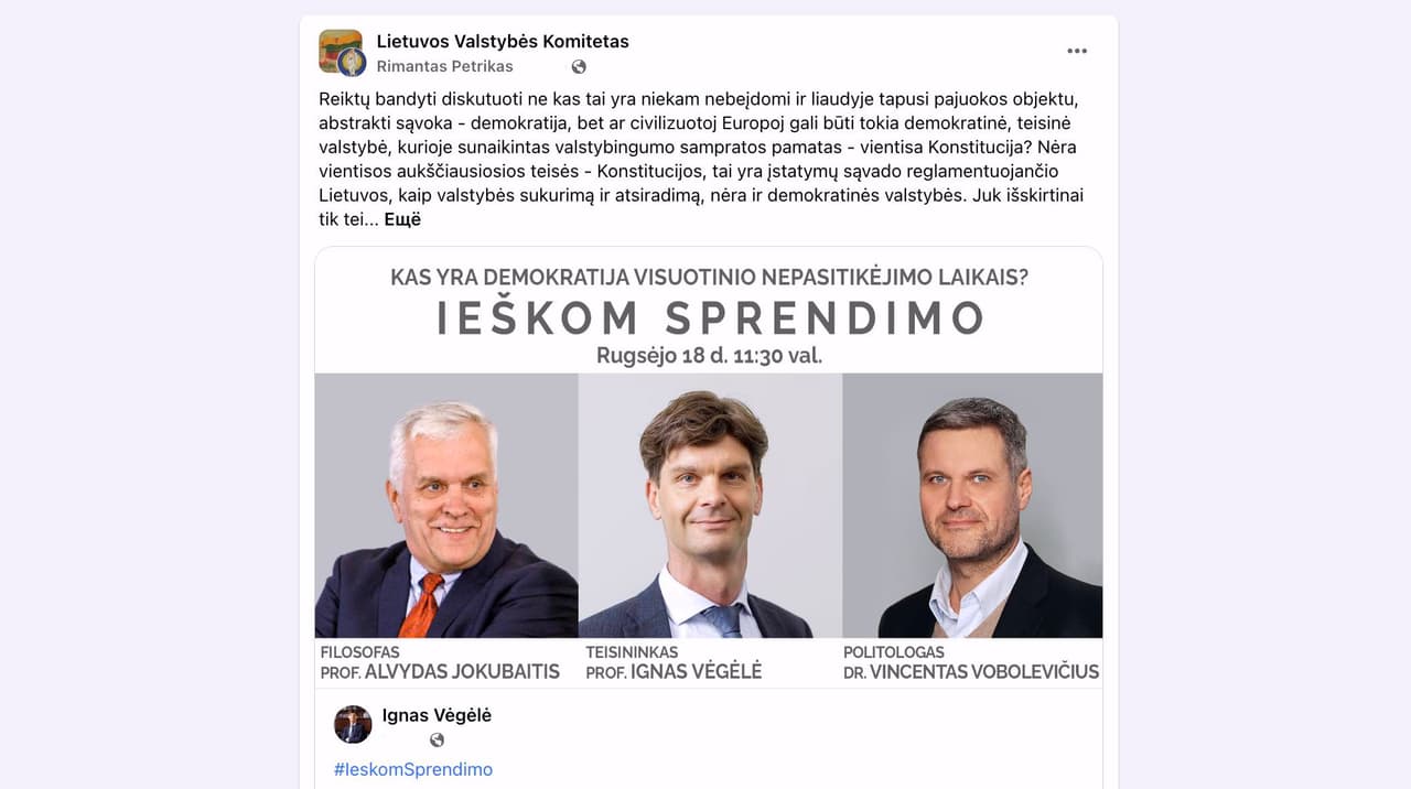 Vėgėlė ragina gyventojus sprendimų ieškoti kartu