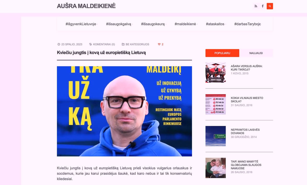 Maldeikienė perspėjo dėl artėjančio karo, orlauskų bei socdemų ir paragino jungtis