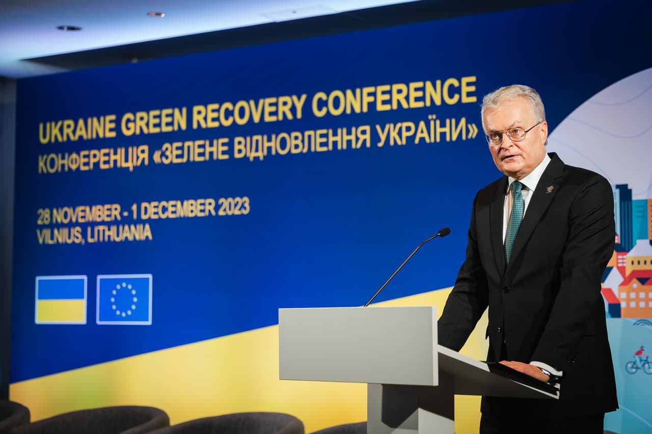 Nausėda pažadėjo, kad Lietuva padės Ukrainai padaryti proveržį ir žaliojoje energetikoje