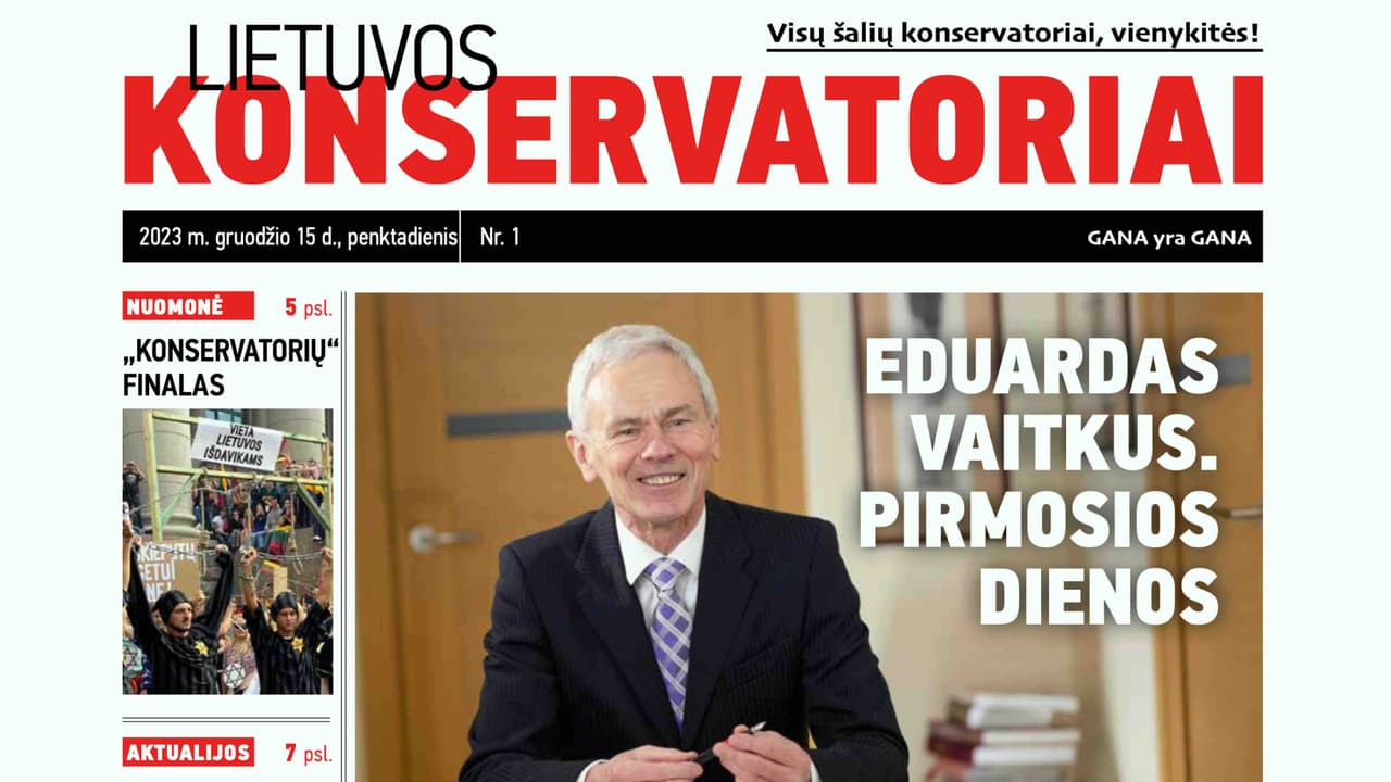 Dienos šviesą išvydo pirmasis leidinio „Lietuvos konservatoriai“ numeris