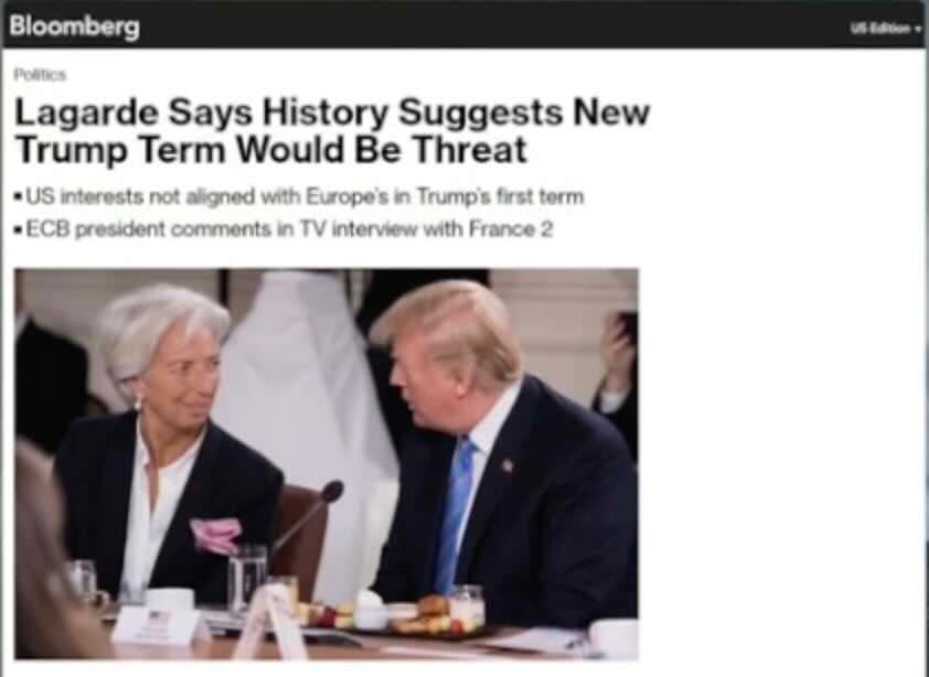 Europos centrinio banko pirmininkė Christine Lagarde perspėjo dėl milžiniškos grėsmės Europai