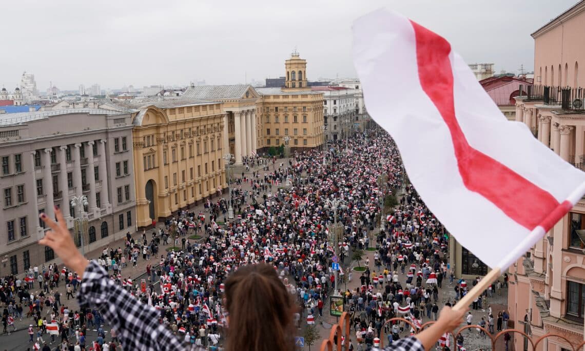 Baltarusijos prezidentė paragino baltarusius likti tvirtais