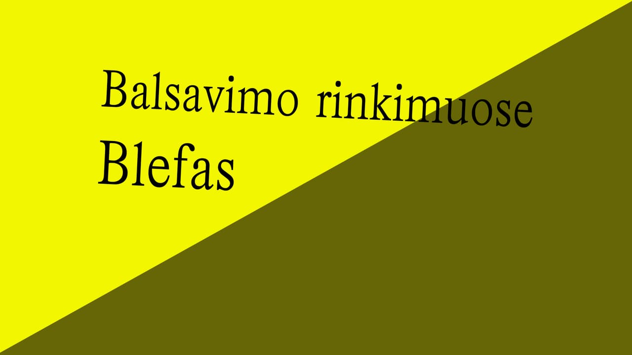 Balsavimo rinkimuose Blefas