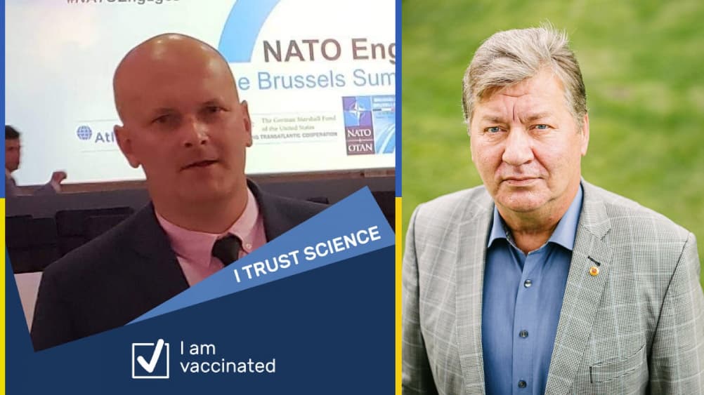 **Pulkininkas V. Malinionis (kairėje) neslepia, kad jo kantrybė jau baigia išsekti dėl generolo V. Tutkaus (dešinėje) ir panašių veikėjų.**