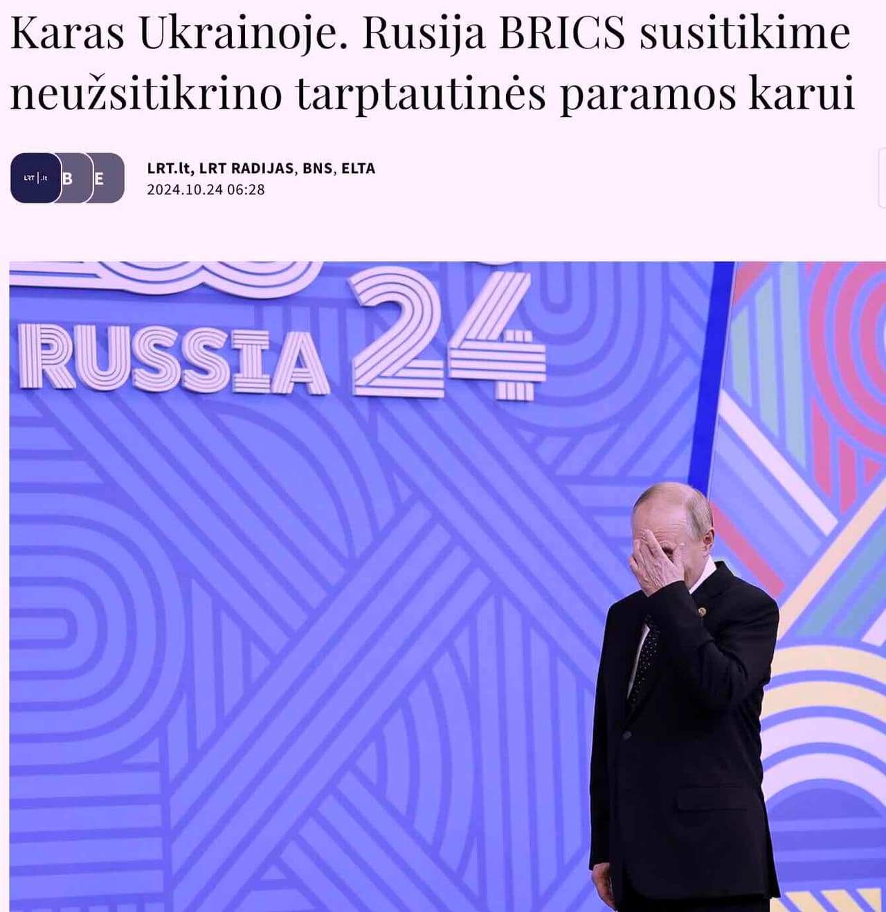 Kremlius neužsitikrino tarptautinės paramos karui