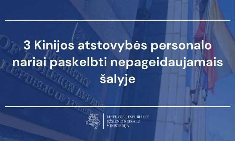 Lietuva išvijo tris kinus
