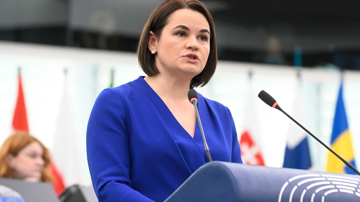Baltarusijos prezidentė Tichanovskaja perspėjo Vakarus apie būsimą Rusijos puolimą