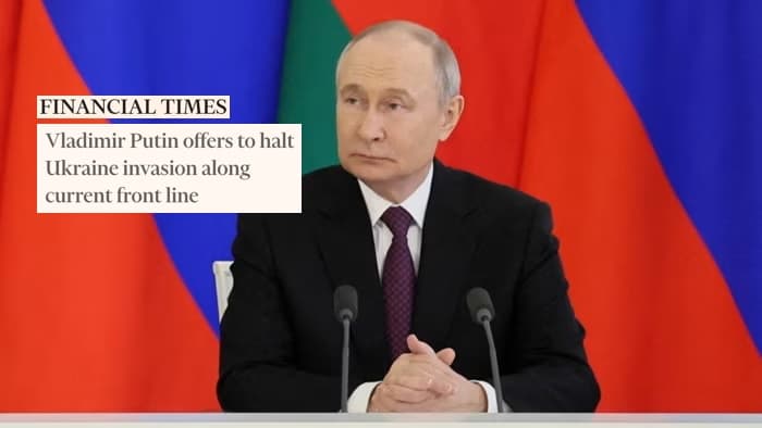 Putinas siūlo įšaldyti frontą Ukrainoje