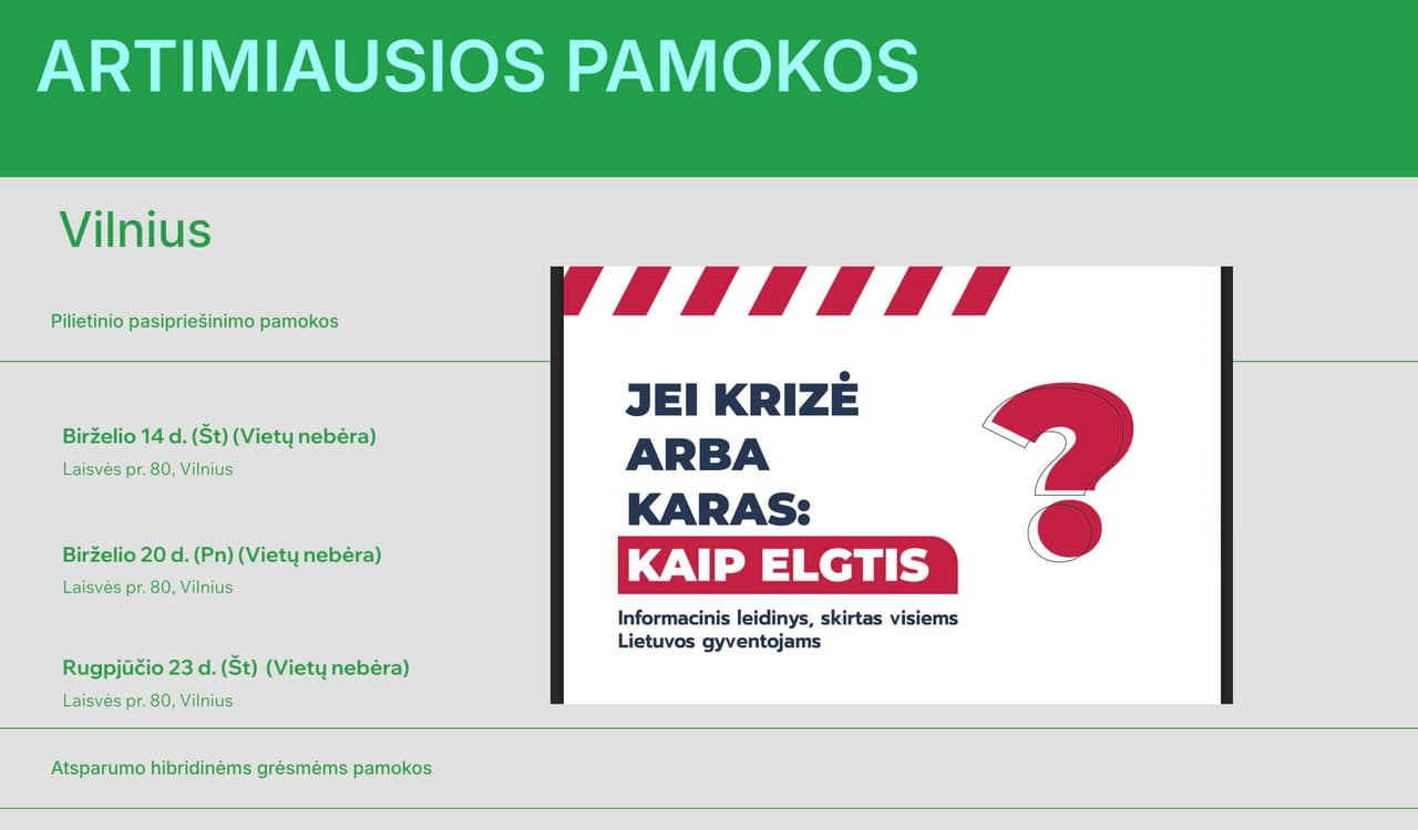 Rusijos karinei invazijai artinantis, intensyvėja pilietinio pasipriešinimo apmokymai