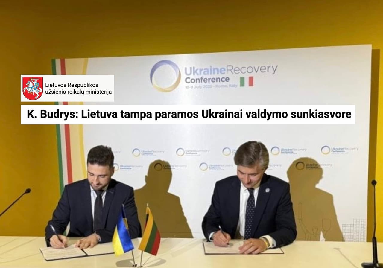 Nausėdos Budrys pranešė, kad Lietuva tampa paramos Ukrainai valdymo sunkiasvore
