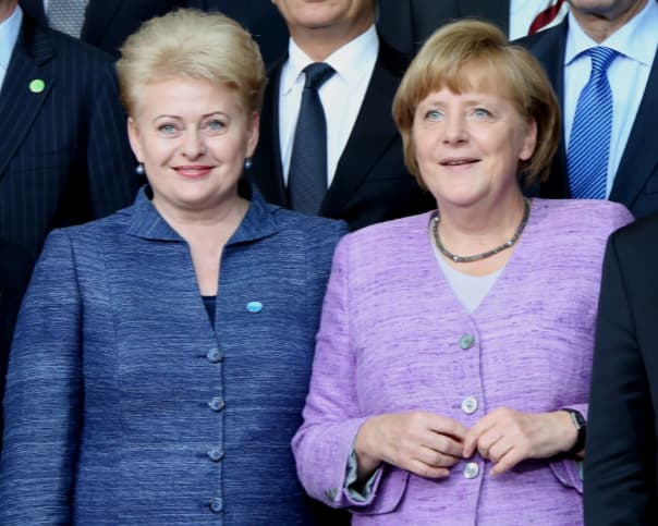 Lietuvos prezidentė D. Grybauskaitė ir Vokietijos kanclerė A. Merkel