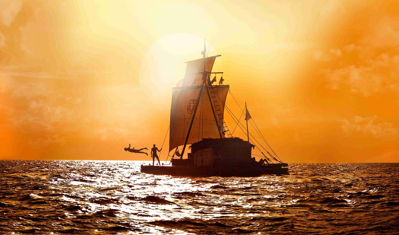 Kadras iš filmo „Kon-Tiki“