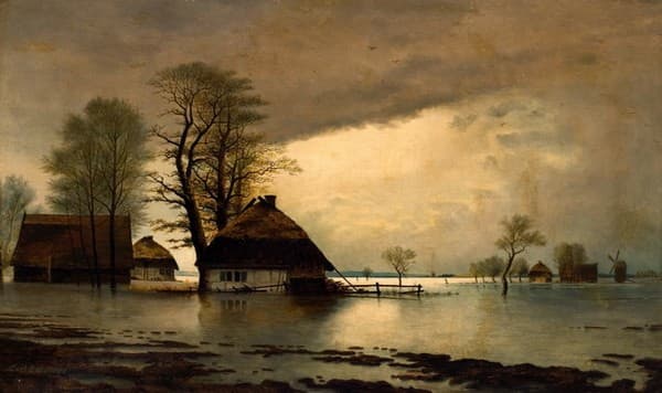 Carl Scherres. Potvynis Rytprūsiuose. Lietuvos dailės muziejus. Nuotr. A. Lukšėno