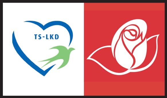 Žvelgiant į šiuos dviejų partijų logotipus galima drąsiai teigti, kad jie kažkuo panašūs ir vienas kitą papildo, praturtina, abu turi jaunatviško ir pozityvaus polėkio